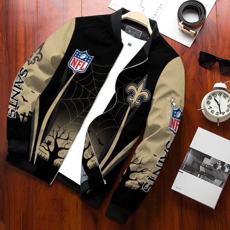 New Orleans Saints Halloween Bomber Jacket