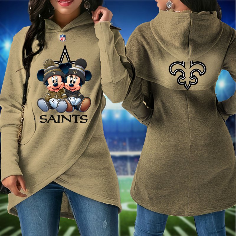 New Orleans Saints Women Irregular Hoodie