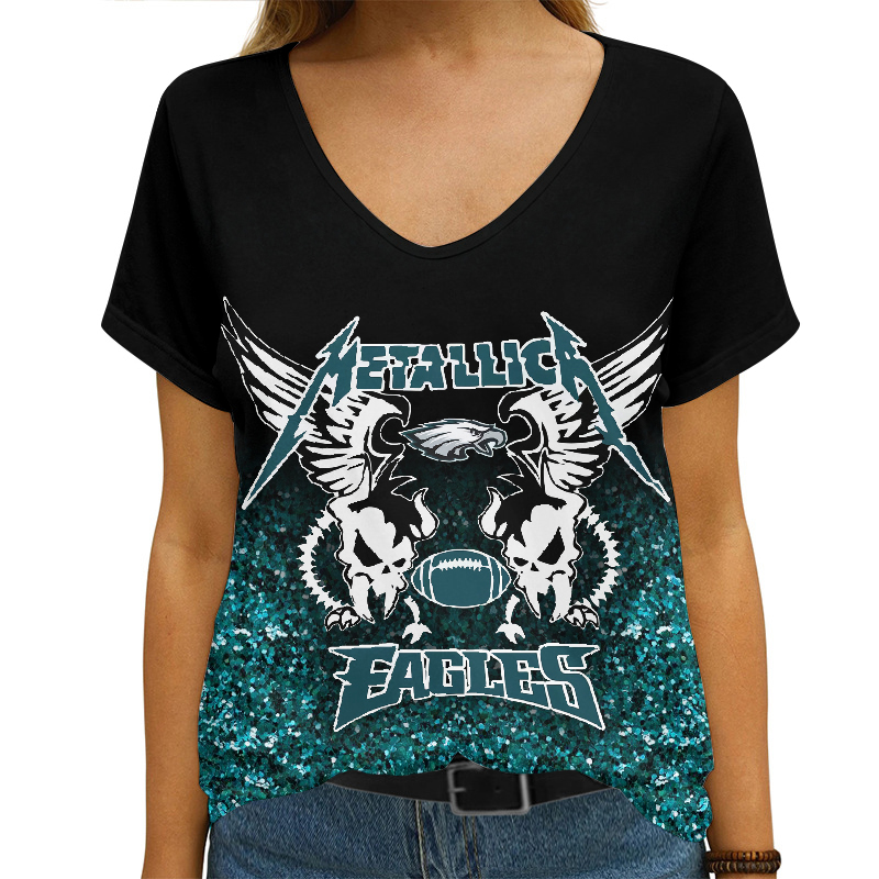Philadelphia Eagles Women's V-neck T-shirt