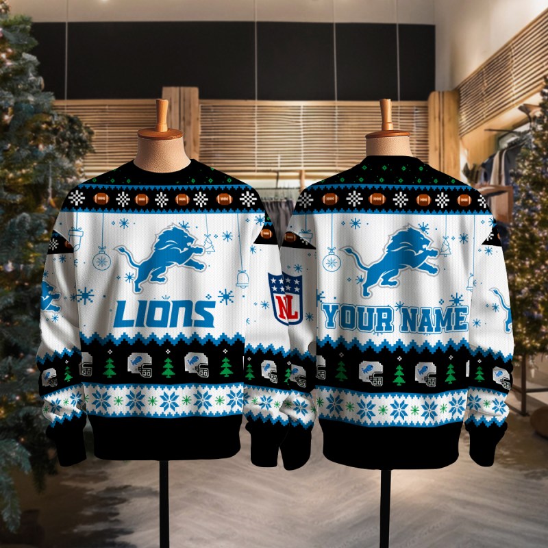 Detroit Lions Christmas Sweater 2