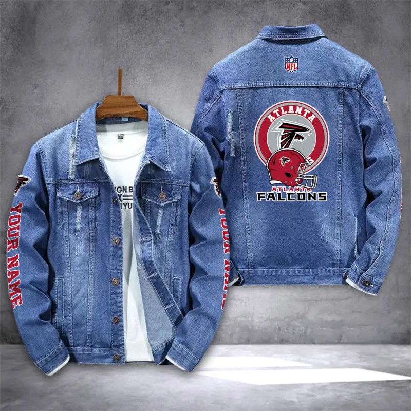 Atlanta Falcons Denim Jacket - Front View