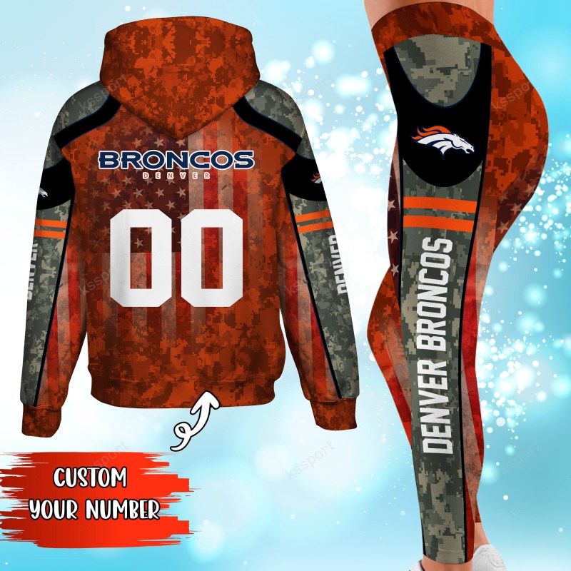 Denver Broncos Personalized Leggings and Hoodie