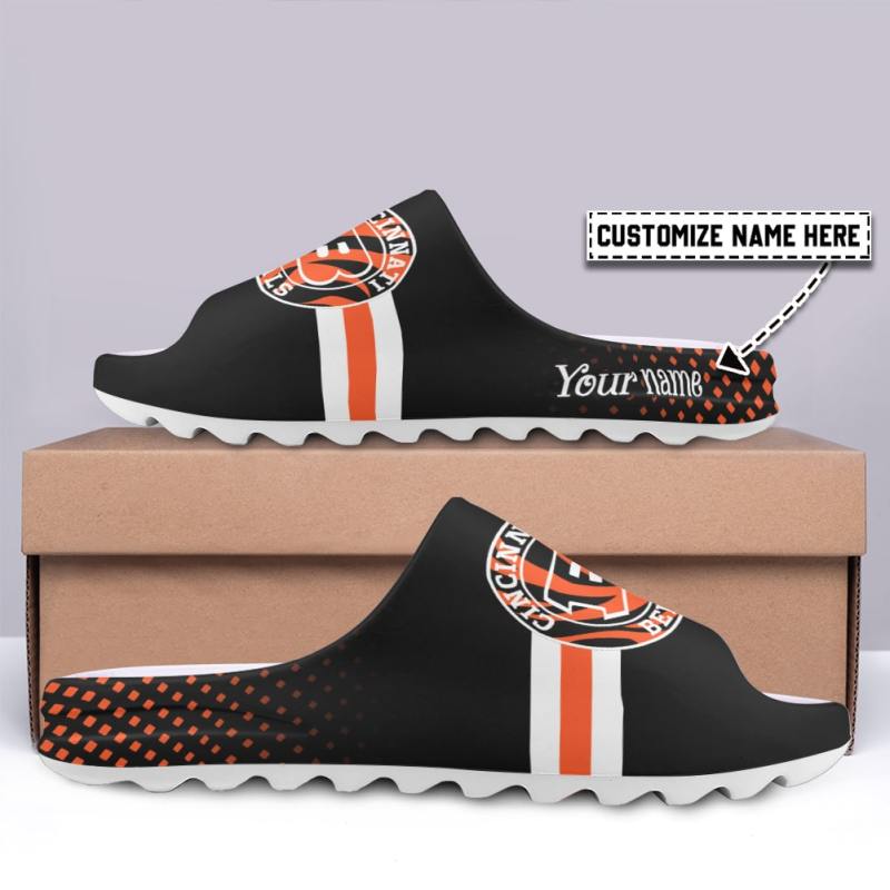 Cincinnati Bengals Yeezy Slippers Back View