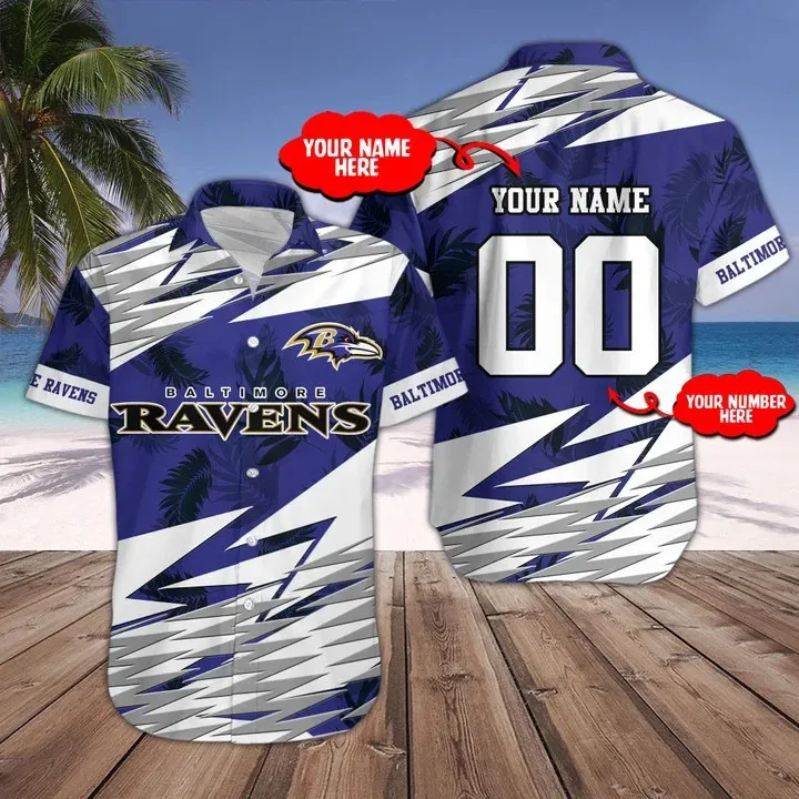 Sizing Chart for Baltimore Ravens Button Shirt