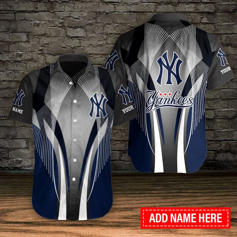 New York Yankees Personalized Button Shirt