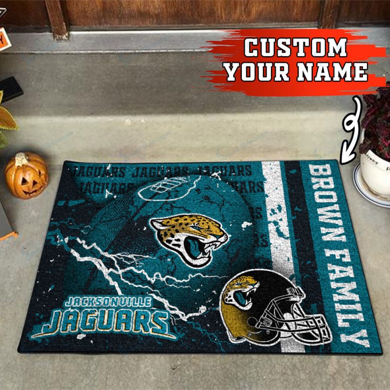 Jacksonville Jaguars Personalized Doormat