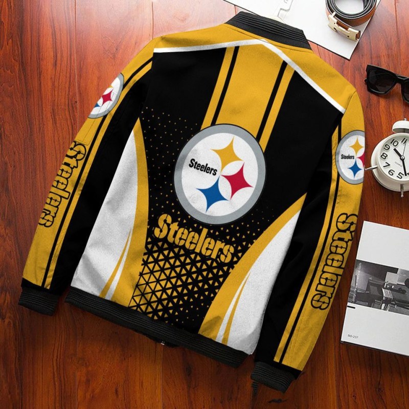 Pittsburgh Steelers Bomber Jacket 523 - Side View