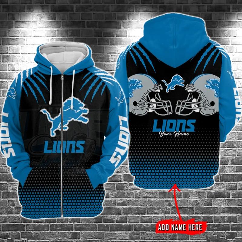 Detroit Lions Personalized Hoodie Front View