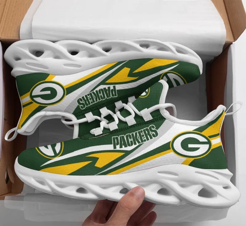 Green Bay Packers Yezy Running Sneakers Side View