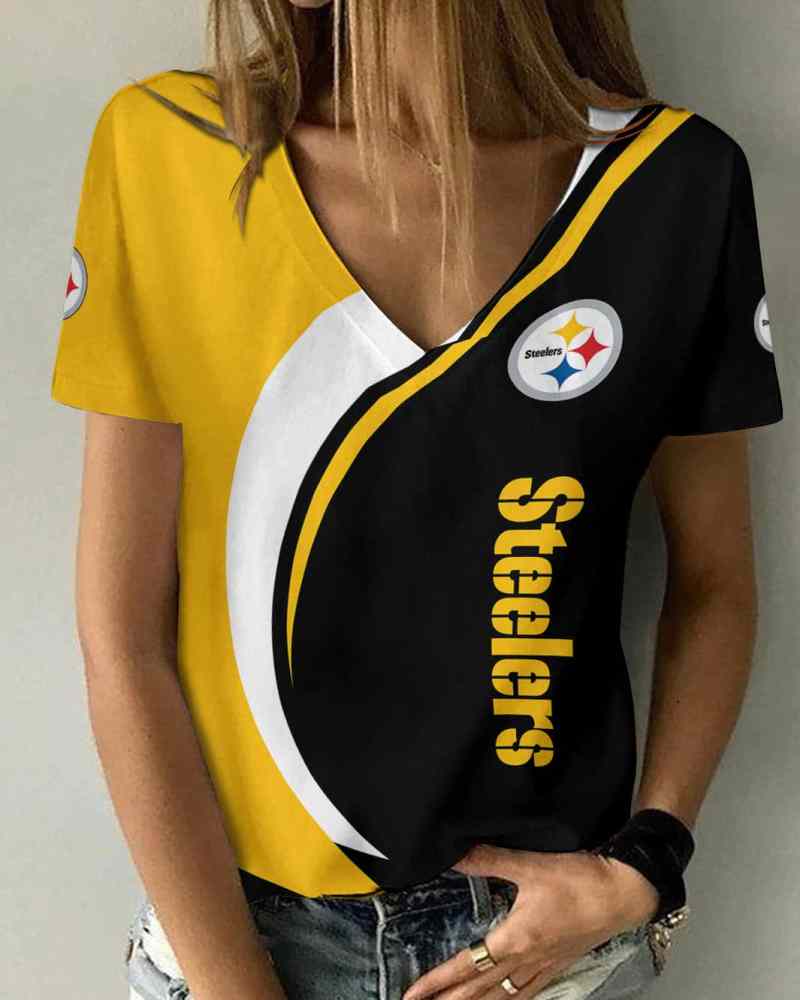 Pittsburgh Steelers V-neck T-shirt