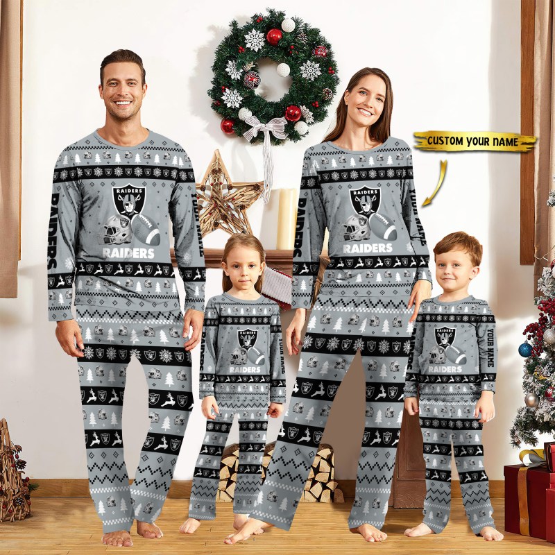 Las Vegas Raiders Personalized Pajamas Set - Image 1