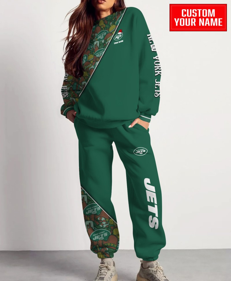 New York Jets Christmas Pattern Unisex Combo Sweatshirt And Sweatpants