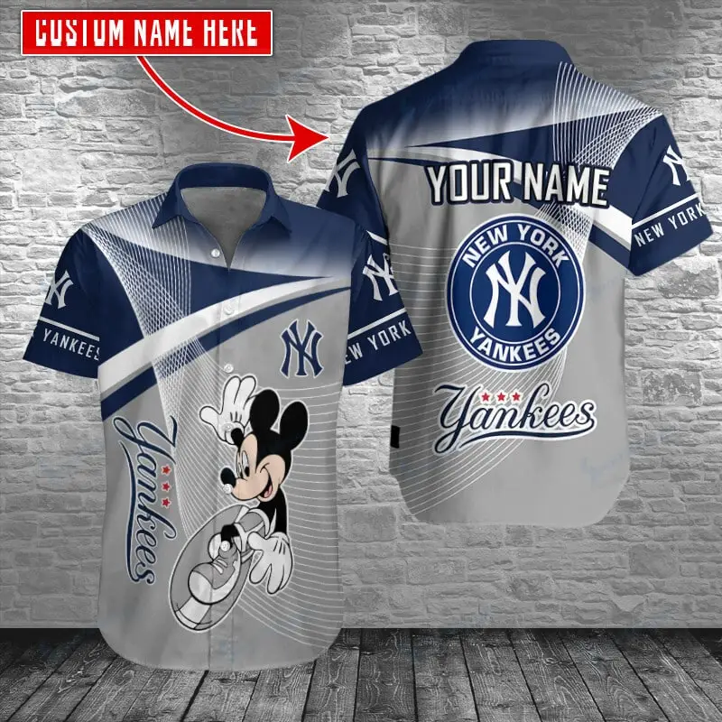 New York Yankees Personalized Button Shirt BB438