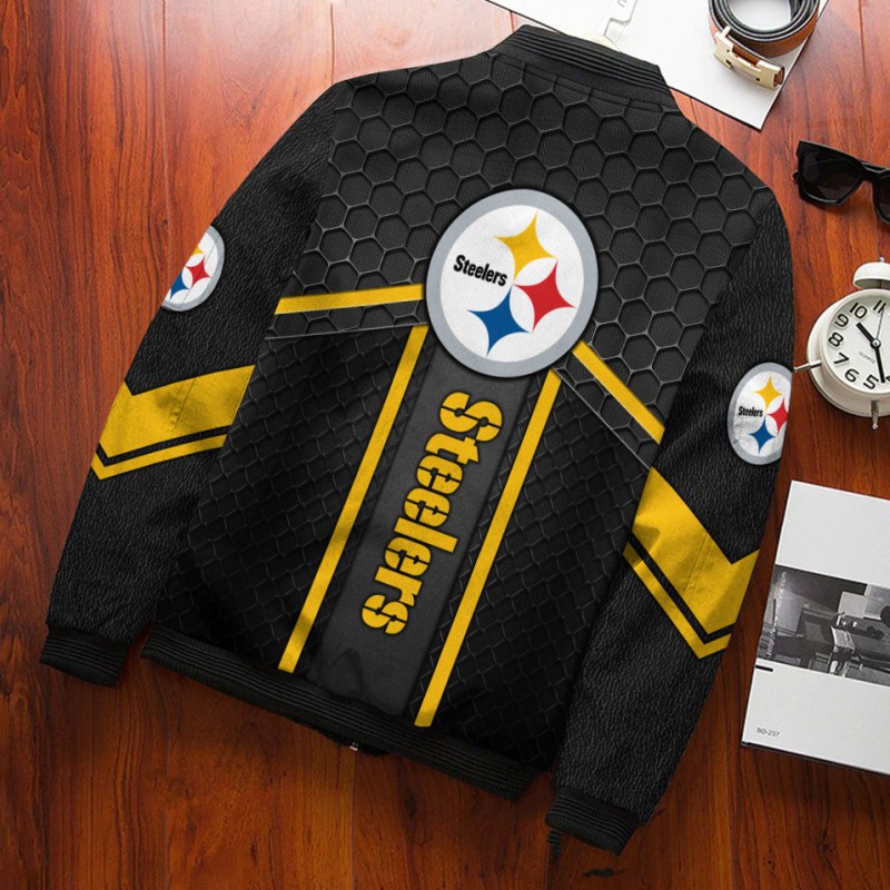 Pittsburgh Steelers Personalized Bomber Jacket Image 2