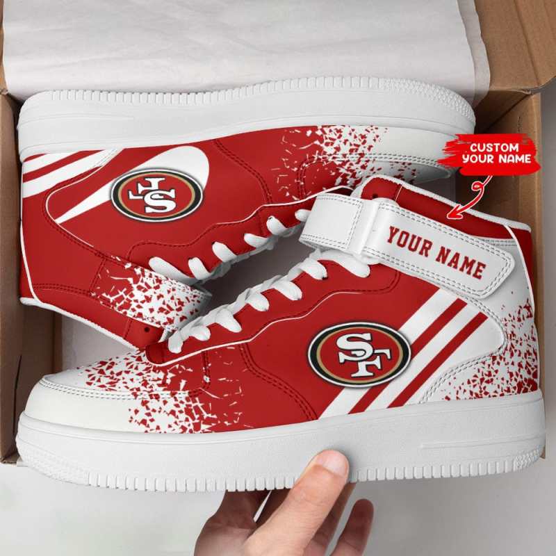 49ers Personalized High AF1 Sports Sneakers