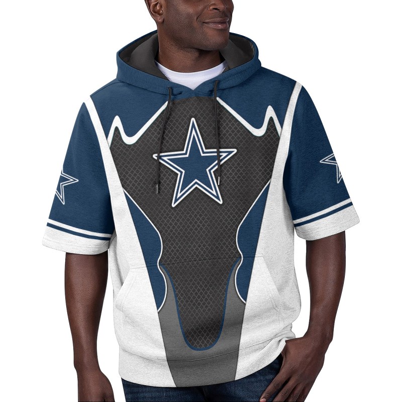 Dallas Cowboys Short Sleeve Hoodie Front View