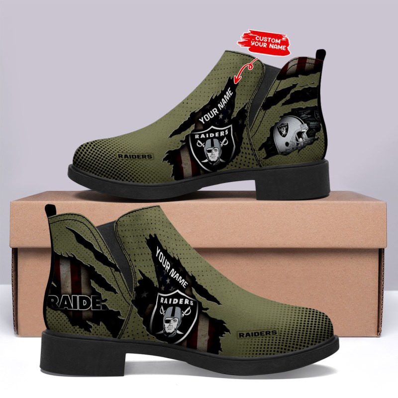 Las Vegas Raiders Personalized Comfort & Fashion Short Boots