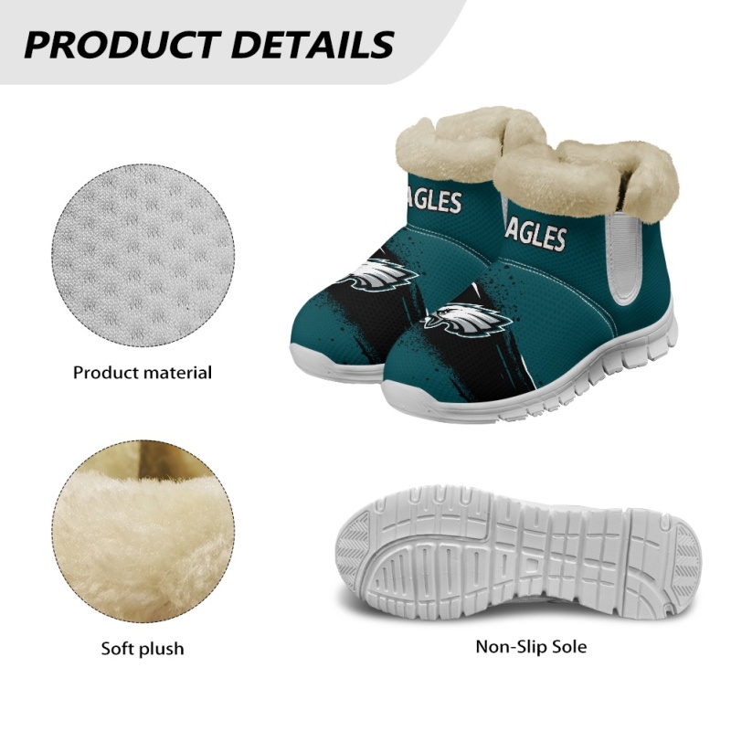 Philadelphia Eagles Comfy Winter Snow Boots Image 14
