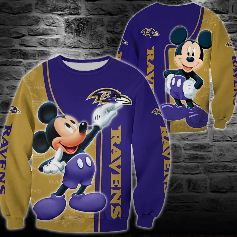 Baltimore Ravens Mickey Christmas Sweater