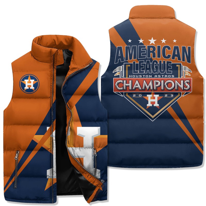 Houston Astros Premium Sleeveless Puffer Jacket Image 1