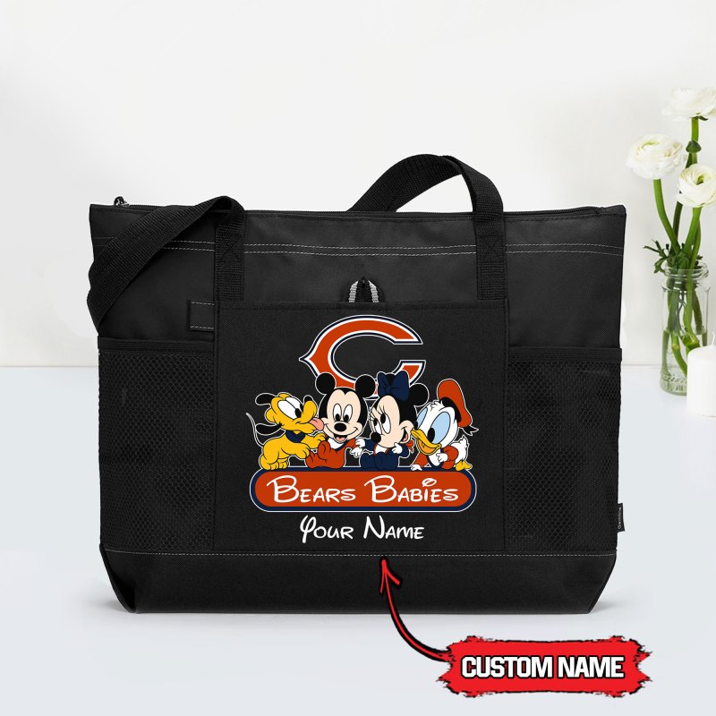 Black Chicago Bears Tote Bag