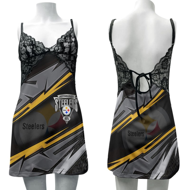 Pittsburgh Steelers Lace Back Dress