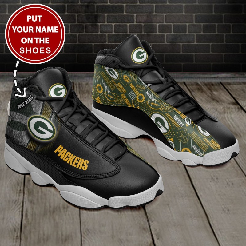 Green Bay Packers Personalized Air JD13 Sneakers