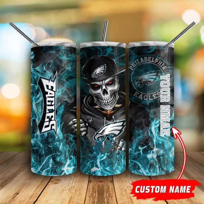 Personalized Philadelphia Eagles Glitter Tumbler