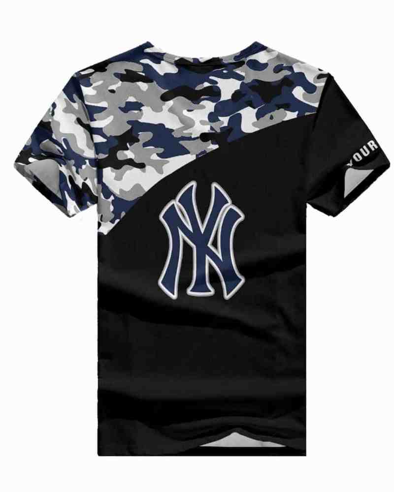 Show your Yankees pride with this stylish V-neck T-shirt