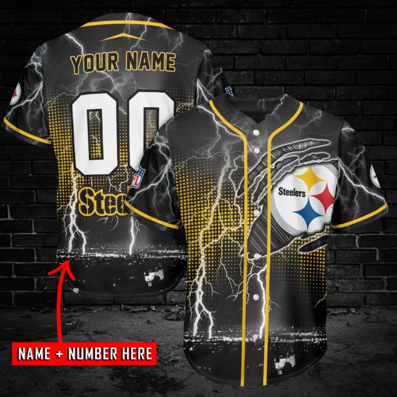 Pittsburgh Steelers Personalized Baseball Jersey