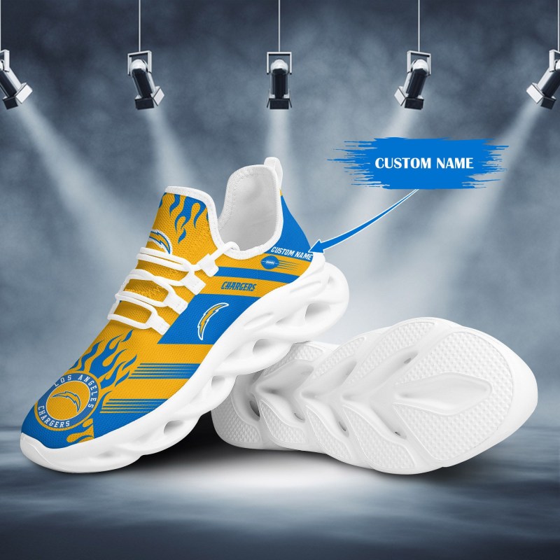 Los Angeles Chargers Personalized Yezy Running Sneakers