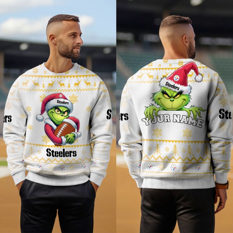 Pittsburgh Steelers Ugly Christmas Sweater - Outdoor View 4
