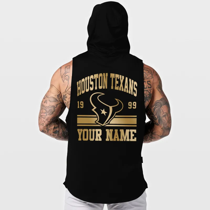Houston Texans Men's Workout Hooded Tank Top