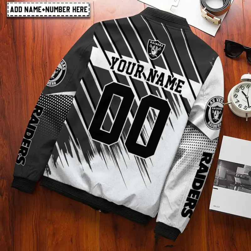 Las Vegas Raiders Bomber Jacket Image 2
