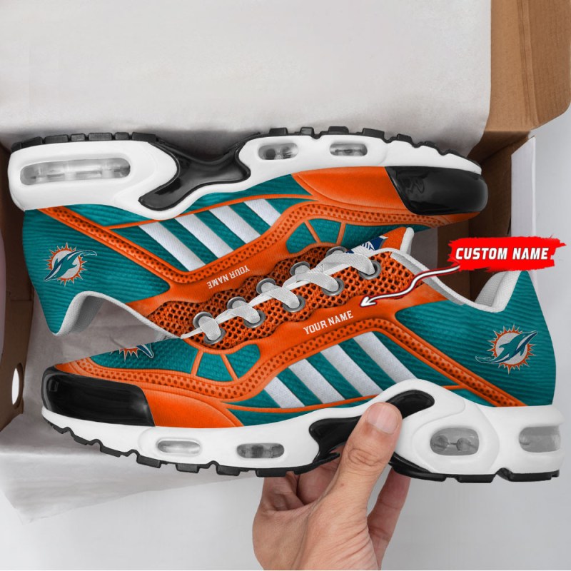 Miami Dolphins Personalized Plus T-N Youth Sneakers