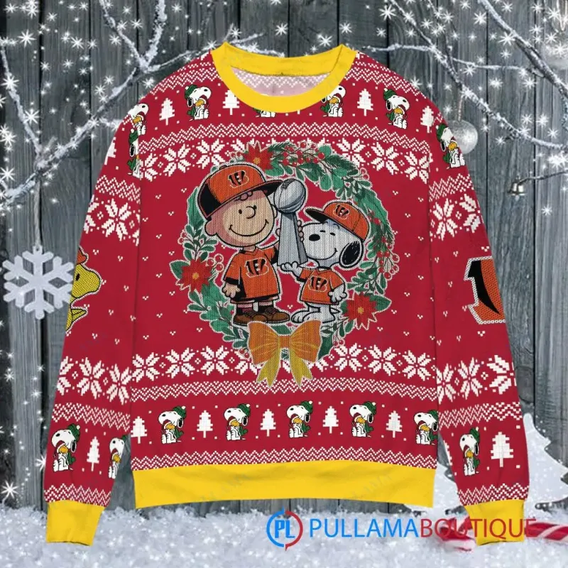 Cincinnati Bengals Ugly Christmas Sweater - back view