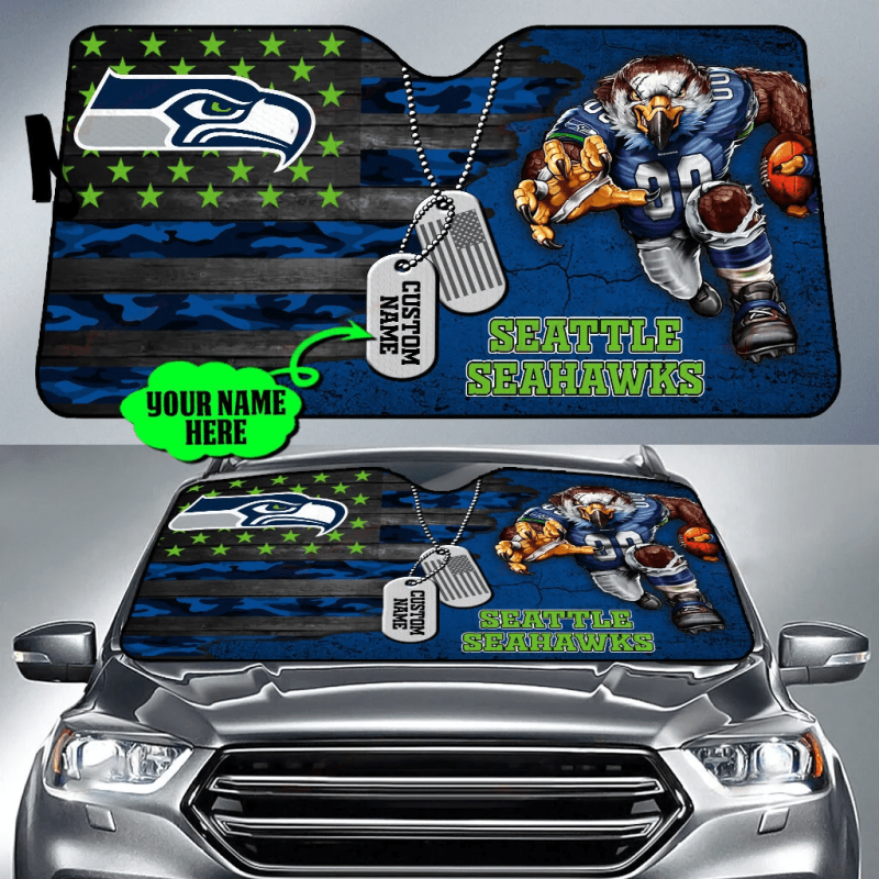 Seattle Seahawks Personalized Auto Sun Shade