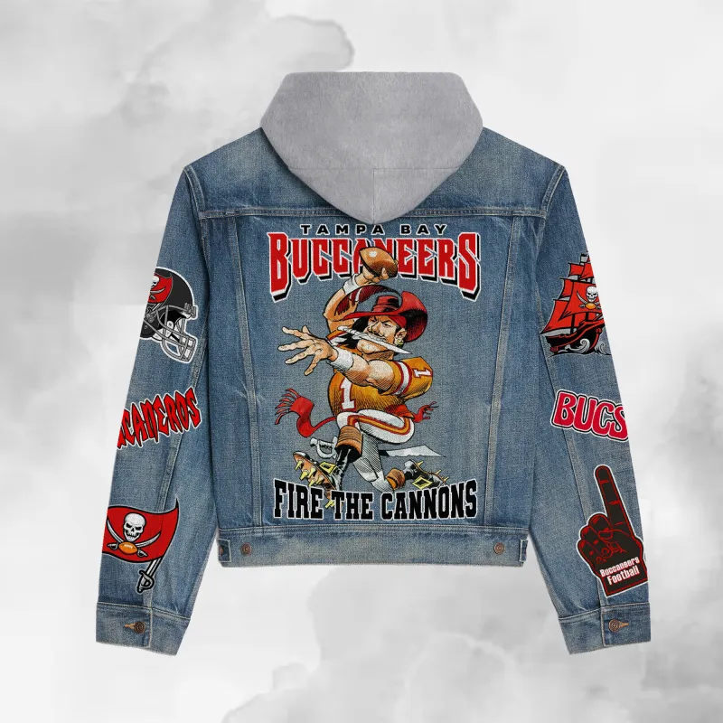 Tampa Bay Buccaneers Hooded Denim Jacket - Stylish Look