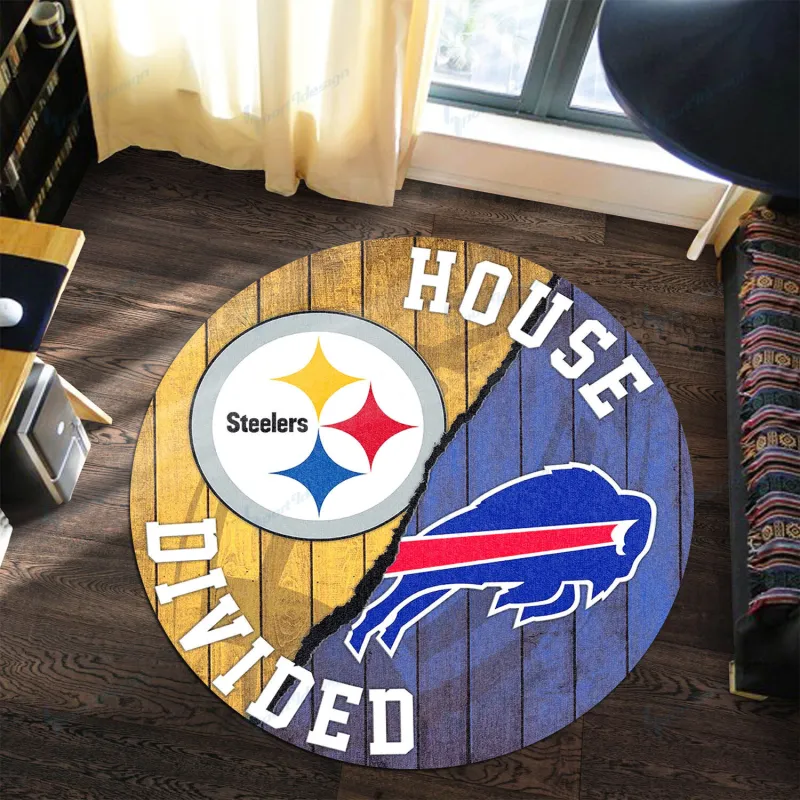 Pittsburgh Steelers vs Buffalo Bills Round Rug