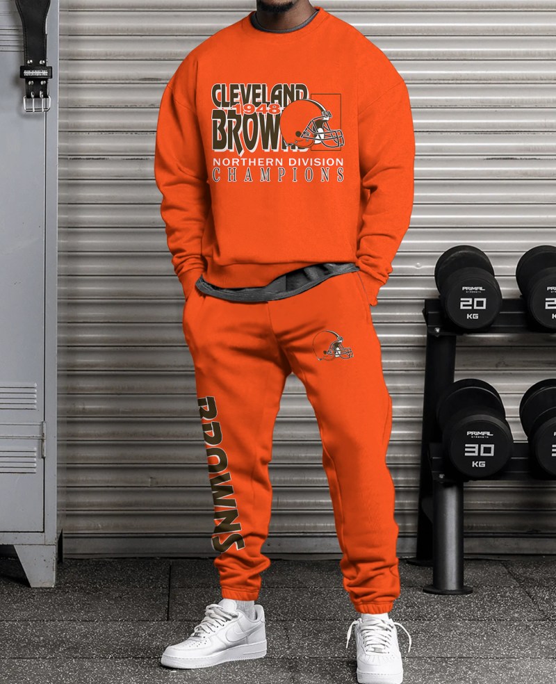 Cleveland Browns Combo 3D Sweatsuit and Sweatpants
