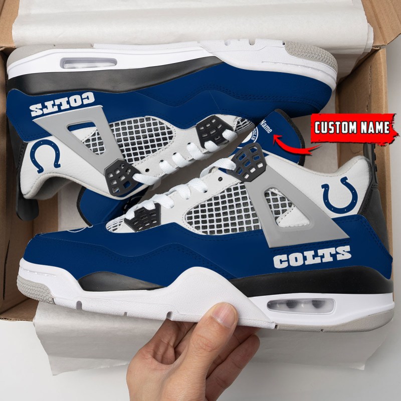 Indianapolis Colts Personalized AJ4 Sneaker