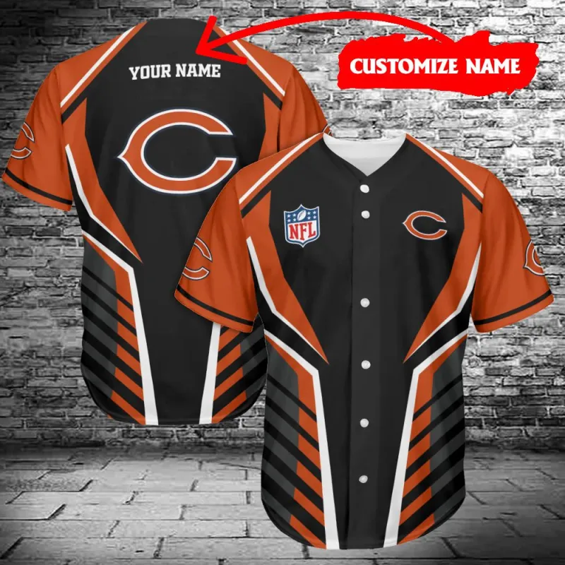 Chicago Bears Personalized Baseball Jersey