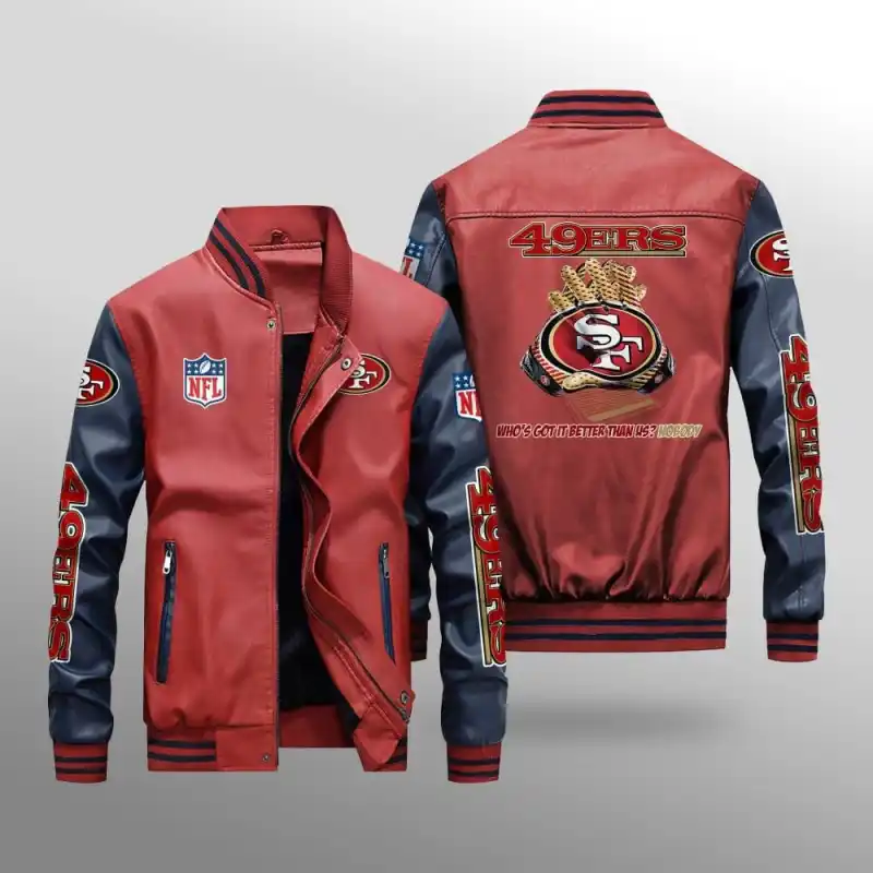 San Francisco 49ers Leather Bomber Jacket