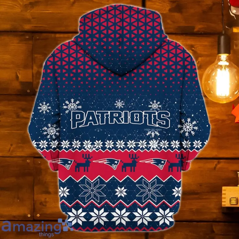New England Patriots Ugly Christmas Hoodie - Side View