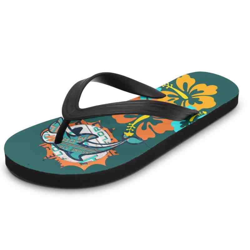 Miami Dolphins Summer Flip Flop Side View