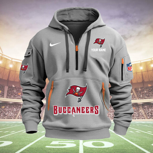 Tampa Bay Buccaneers Quarter Zip Hoodie 8