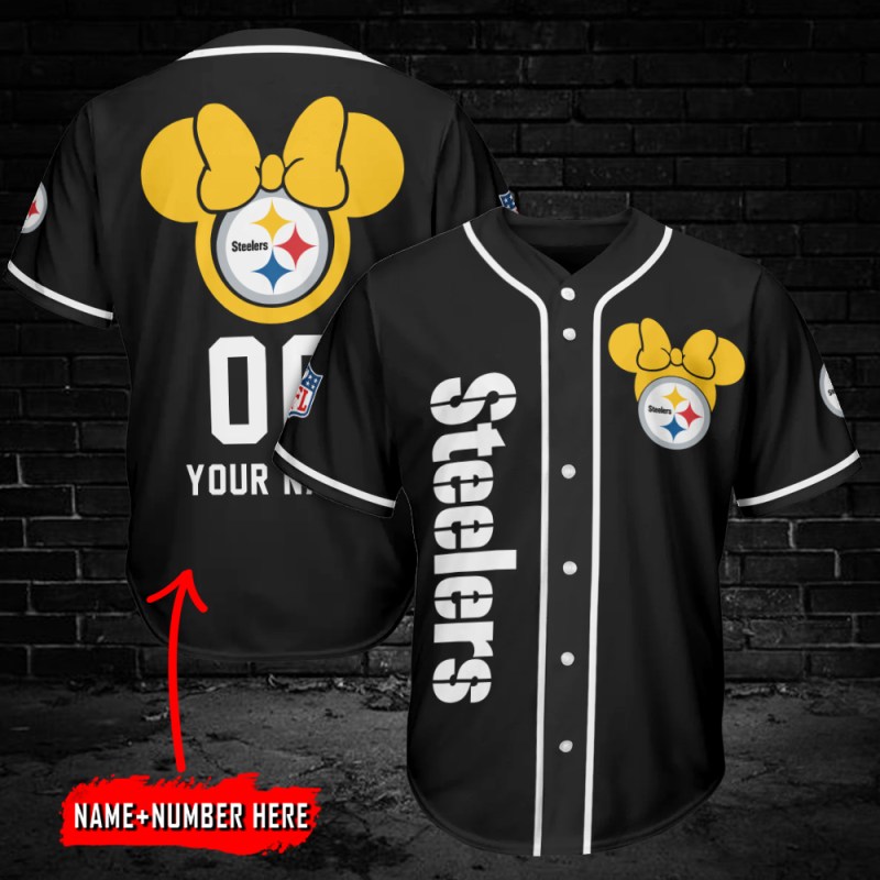 Pittsburgh Steelers Personalized Baseball Jersey