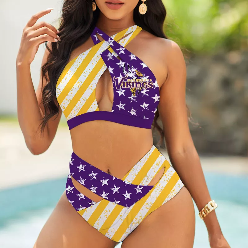 Minnesota Vikings Women's 2PCS Bikini Swimsuit