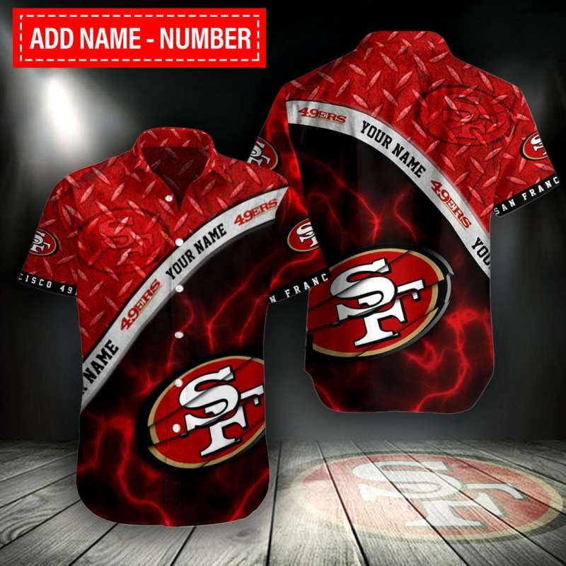Sizing Chart for San Francisco 49ers Personalized Button Shirt BG670