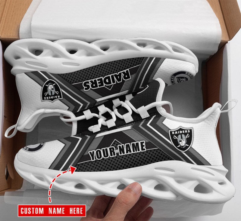 Las Vegas Raiders Personalized Yezy Running Sneakers